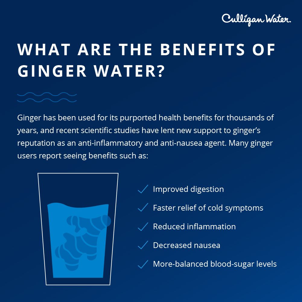 list of benefits of ginger water