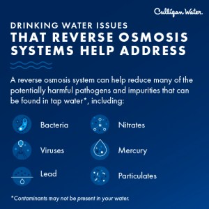 反渗透系统减少饮用水污染物的清单