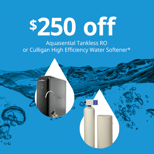 $250 off RO or water softener