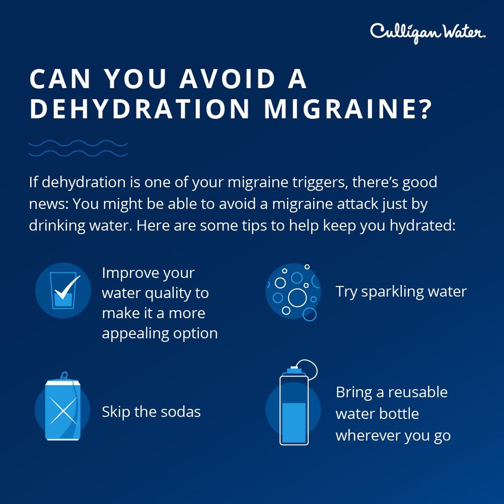 how to avoid dehydration migraine