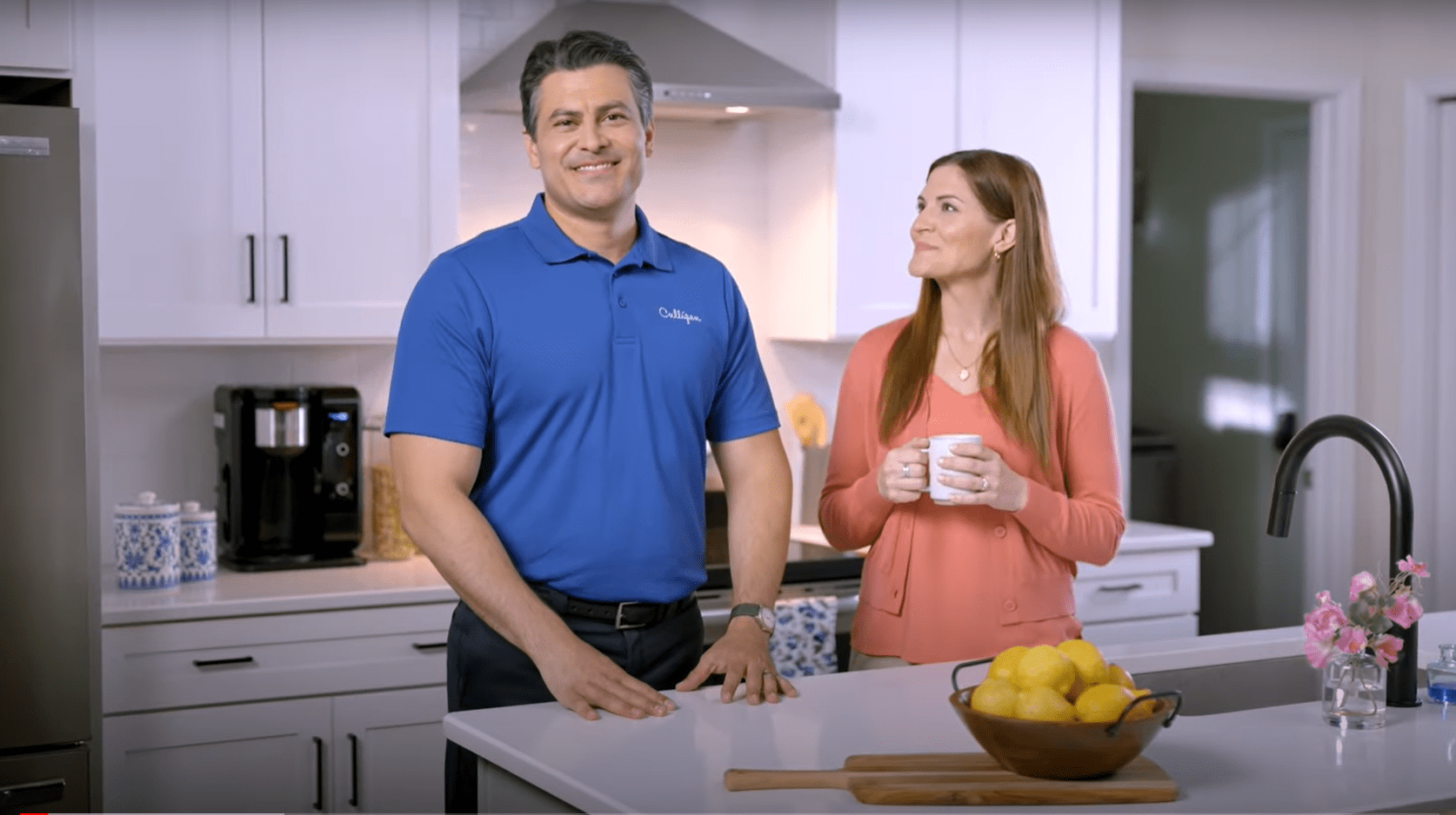 Culligan expert talks to homeowner about well water