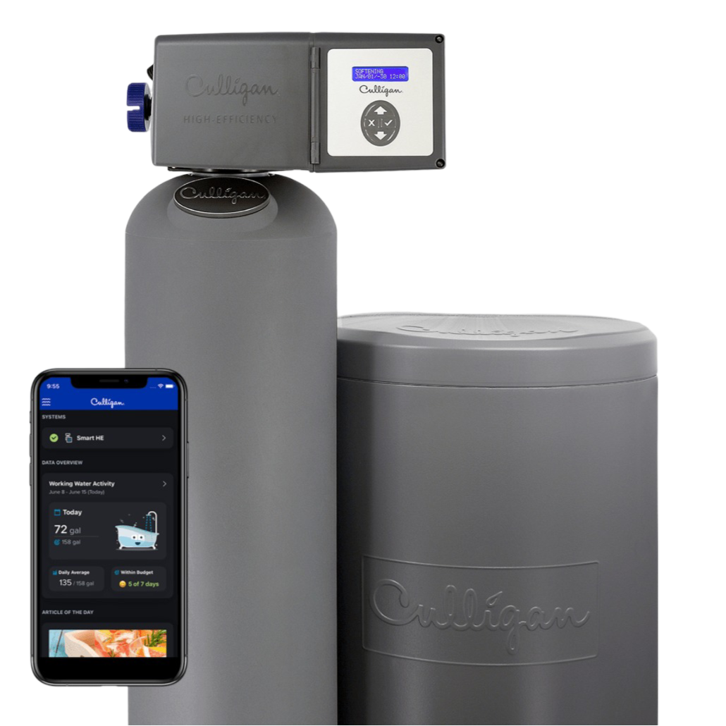 Culligan water softener diagnostic display screen flow meter 14 days last regeneration