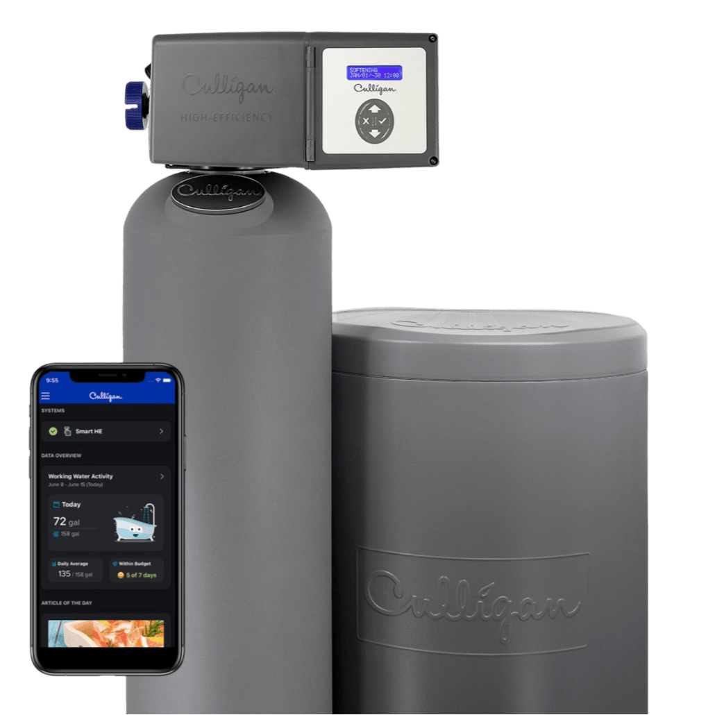 Culligan water softener diagnostic display screen flow meter 14 days last regeneration